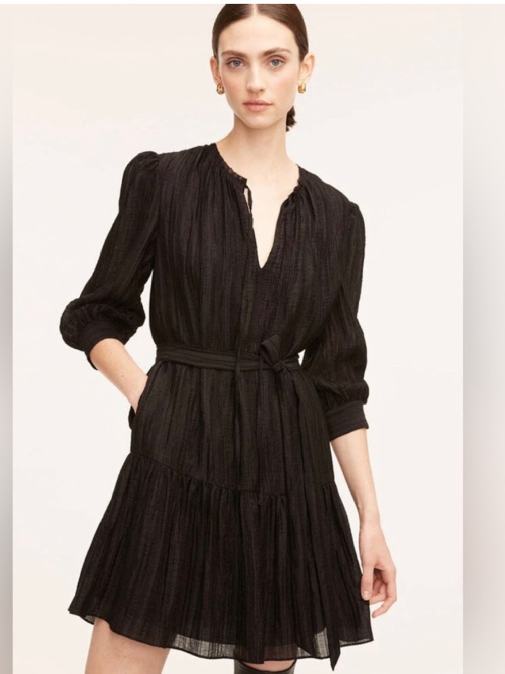Rebecca Taylor Belted Mini Dress Sz Large